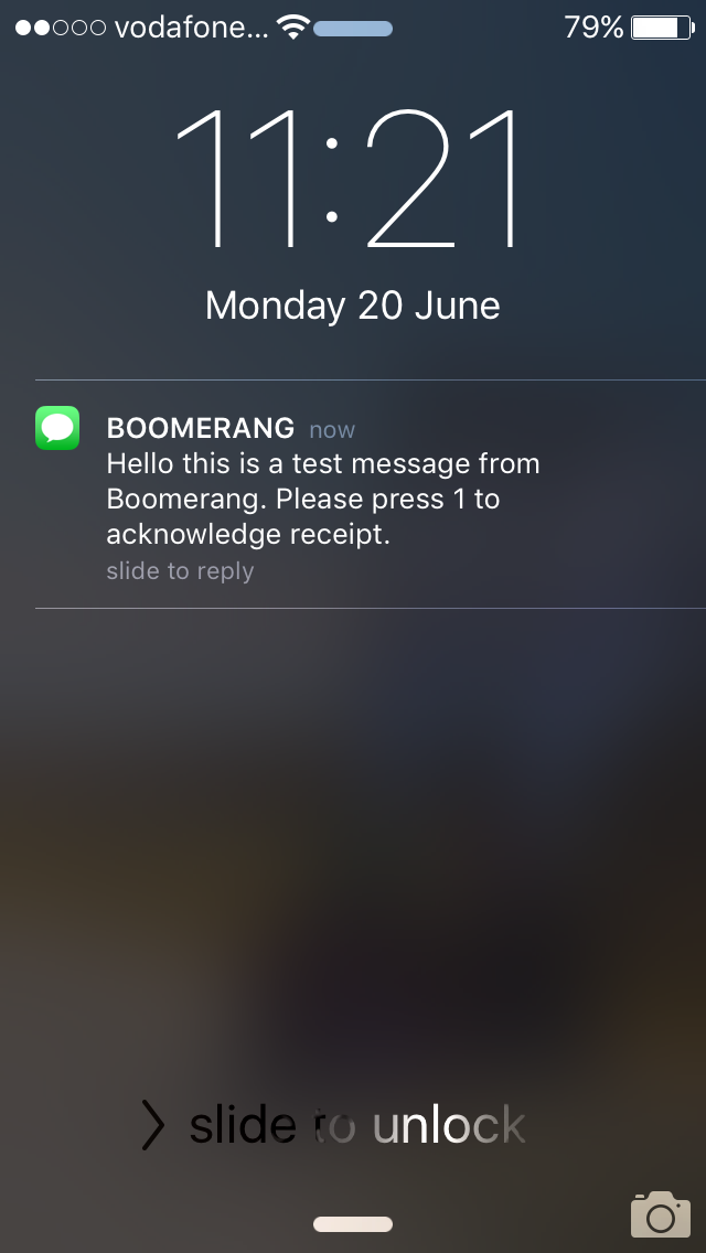 Boomerang messaging screenshot sms iphone